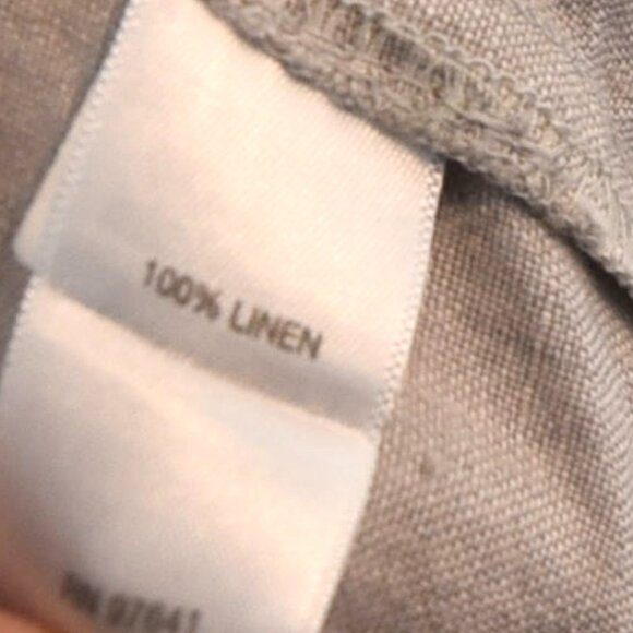 J. Jill Love Linen Pants Size L Beige Gray 100% Linen Relaxed Casual Coastal - Picture 5 of 9